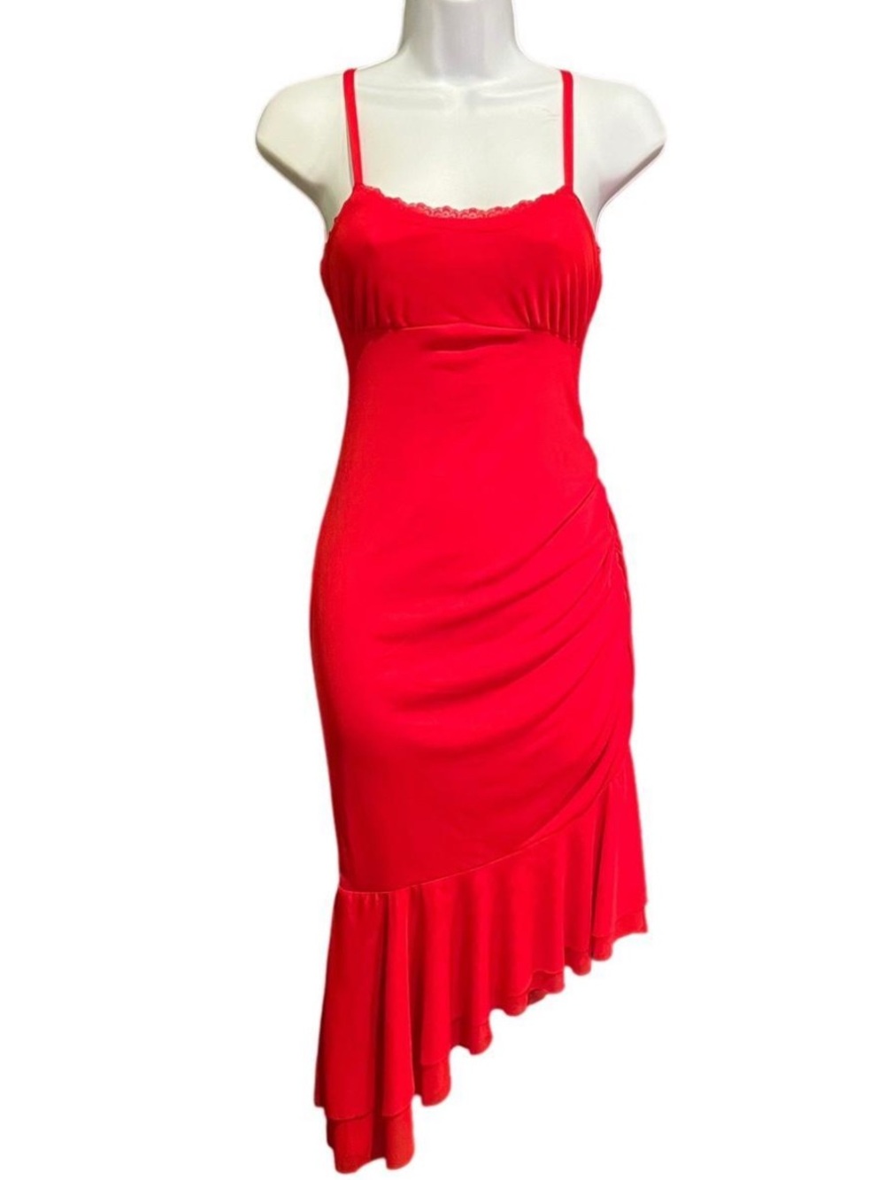 wild fable Bright Red Asymmetrical Slip Dress